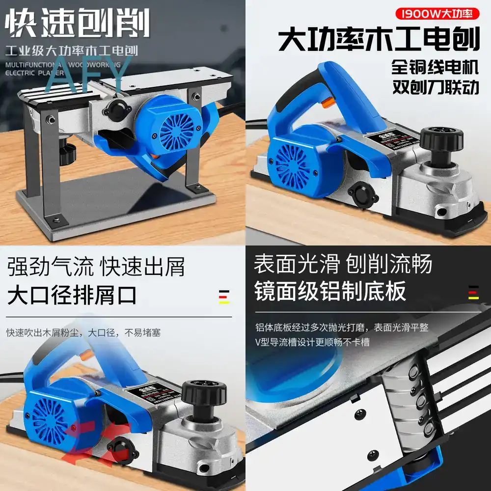 Planer Handheld Electric - 90mm Elektrikli Ahşap Planya Makinesi, Kendin