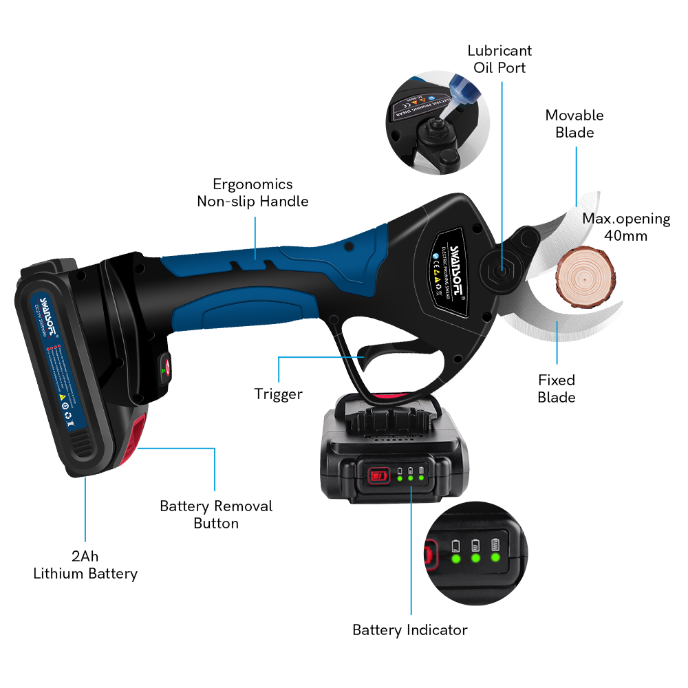 Power Tools In Electrical - Elektrikli Budama Makası 40MM Paslanmaz Çelik
